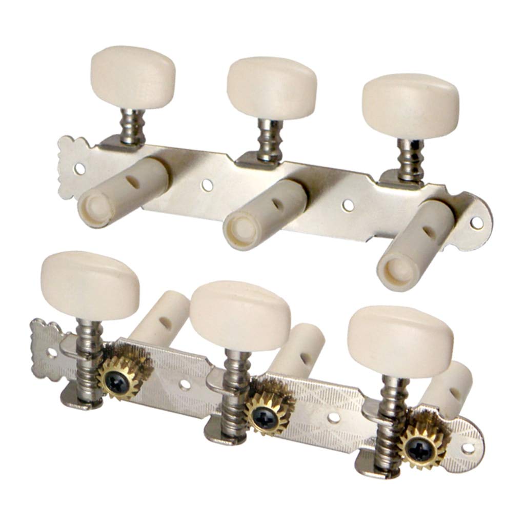 Classical Guitar Tuning Pegs - 1 Pair (Left & Right) Machine Tuners for Guitar Repair & Maintenance | Perfect for DIY Guitar Upgrades & Replacement Parts