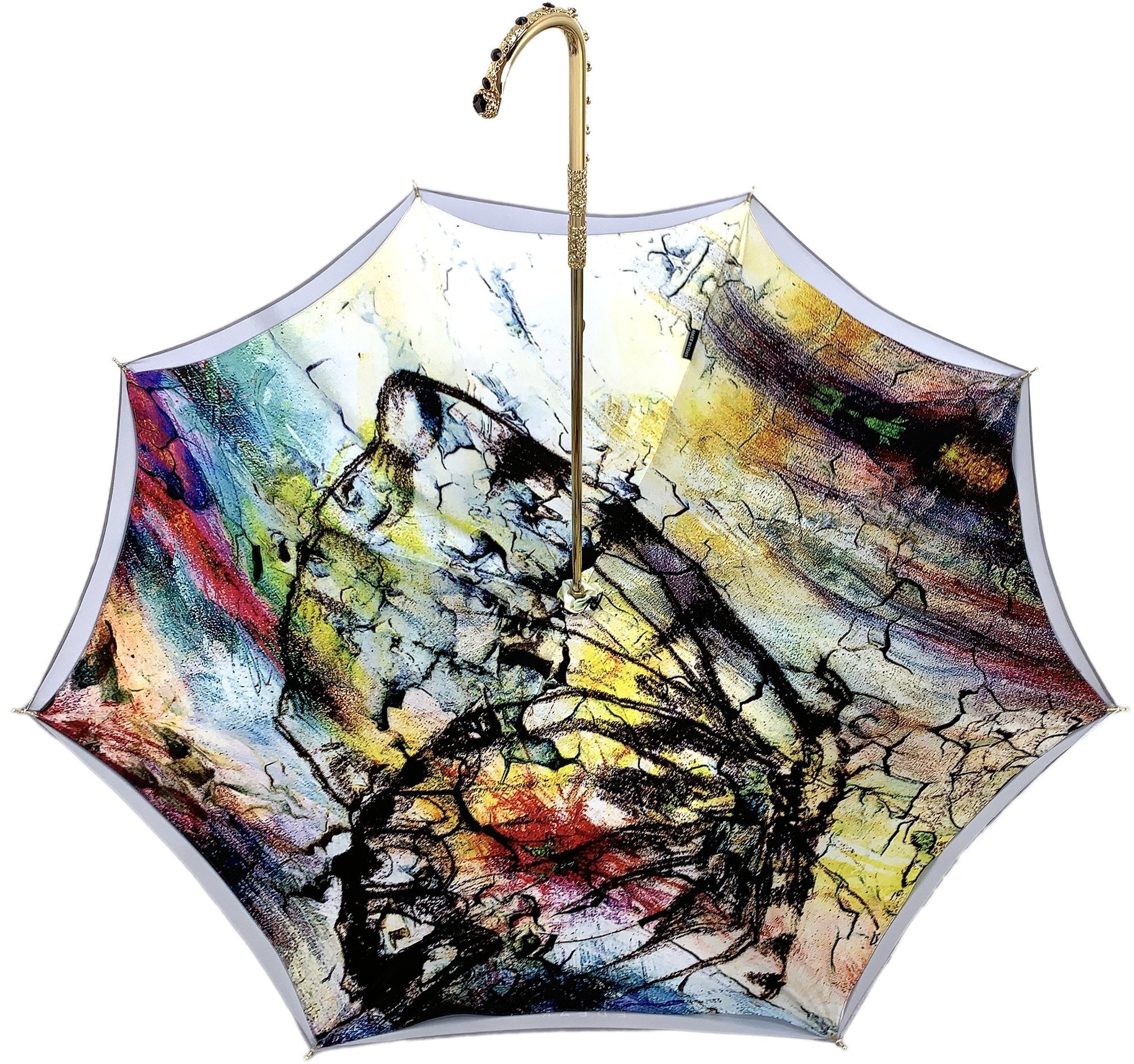 Stylish il Marchesato Butterfly Umbrella - Elegant & Durable Compact Folding Umbrella for Women & Men - Perfect for Rainy Days, Outdoor Events & Travel Accessories