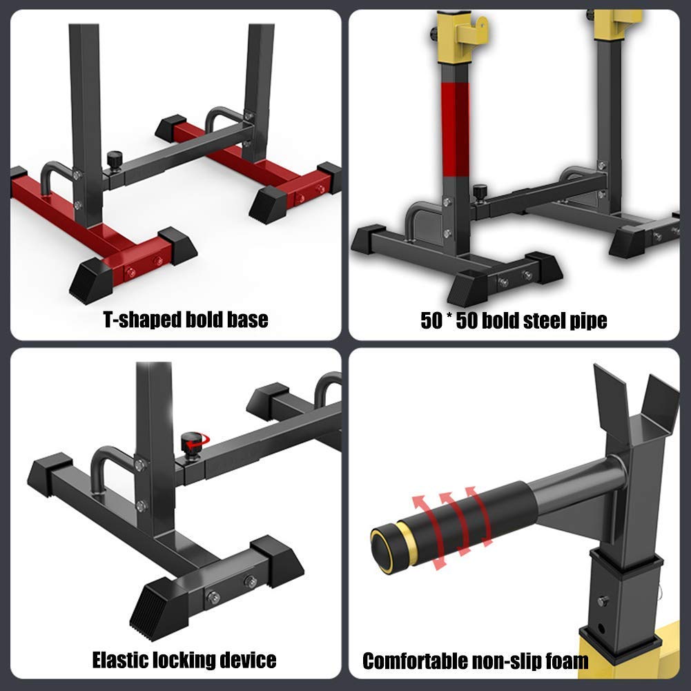 Adjustable Squat Stands & Dumbbell Rack - Multifunctional Home Gym Equipment for Strength Training, 200kg Max Load, Stable & Durable Design - Perfect for Home Workouts, Weight Lifting, and Indoor Fitness Training