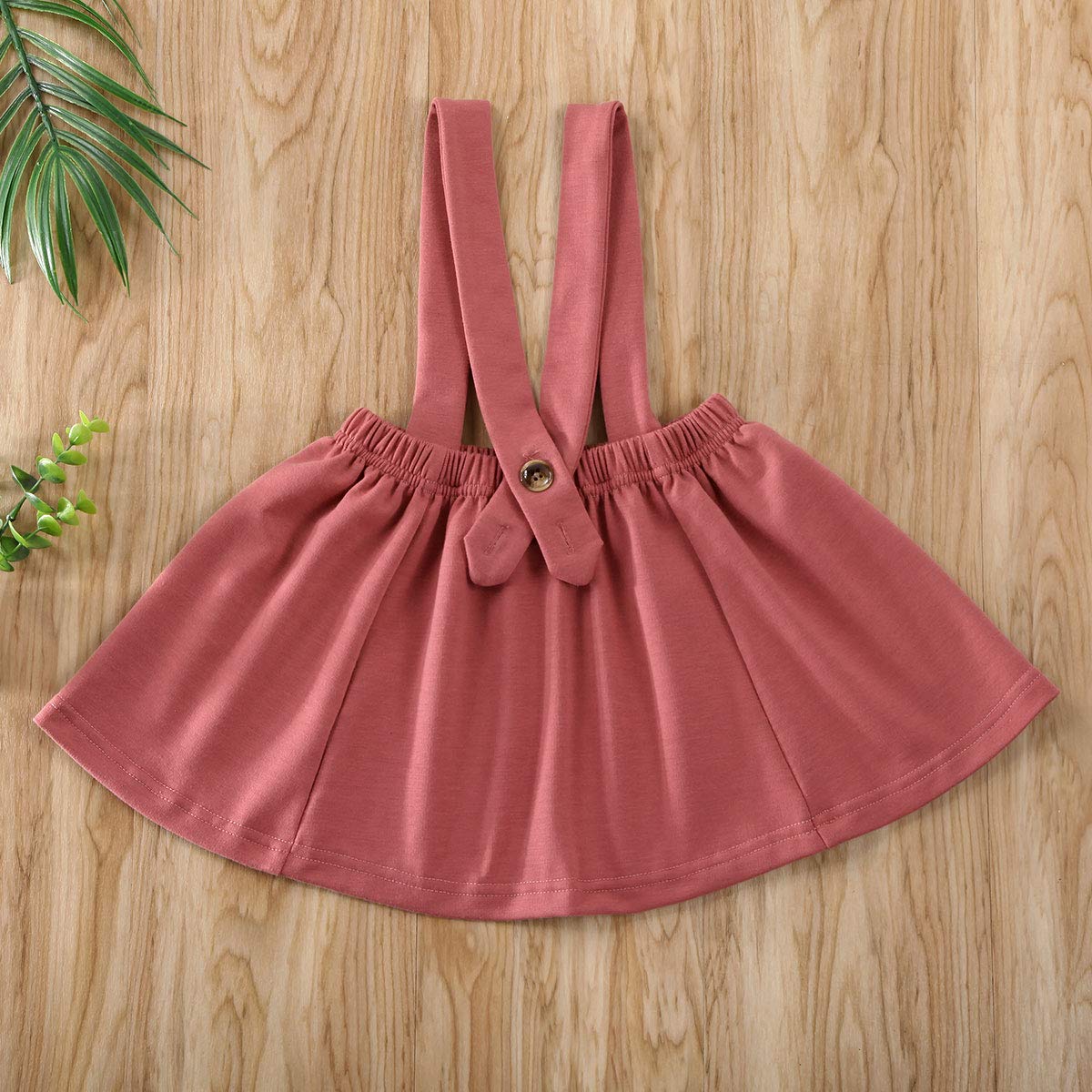 HEZIOWYUN Toddler Baby Girl Velvet Suspender Dress with Ruffle Strap - Soft Velvet Overall Skirt Outfit for Special Occasions & Photo Shoots