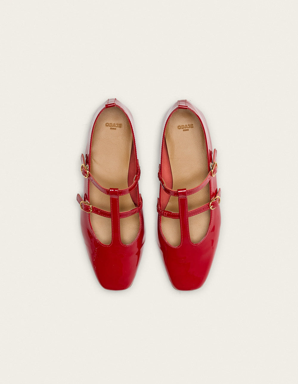 Stylish Sira Red Patent Leather Ballerina Flats - Perfect for Work, Parties & Casual Outfits