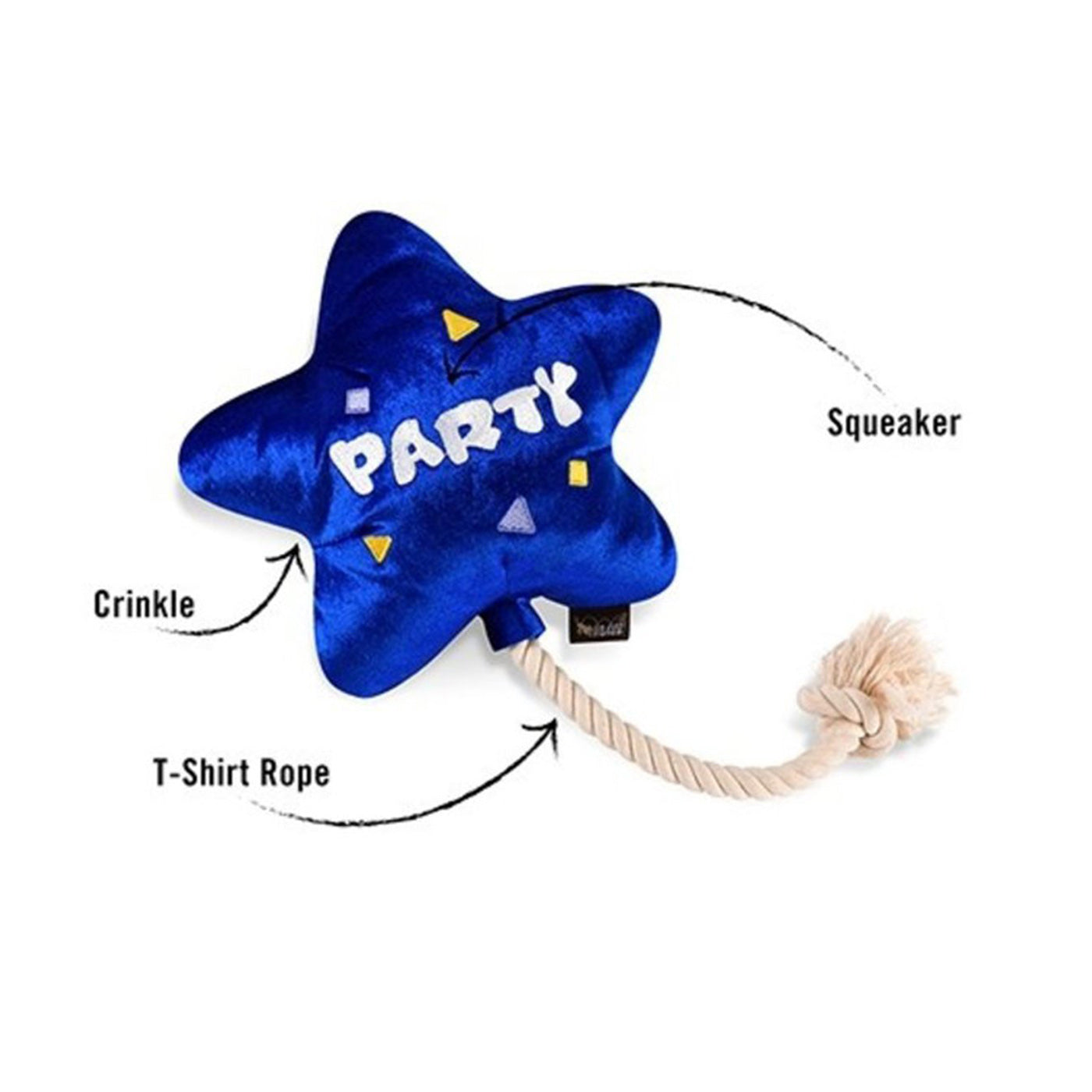 P.L.A.Y. Party Time Best Day Ever Balloon Plush Dog Toy - Soft & Durable Plush Balloon Dog Chew Toy for Small & Medium Dogs - Perfect for Birthday Parties, Playtime & Cuddling