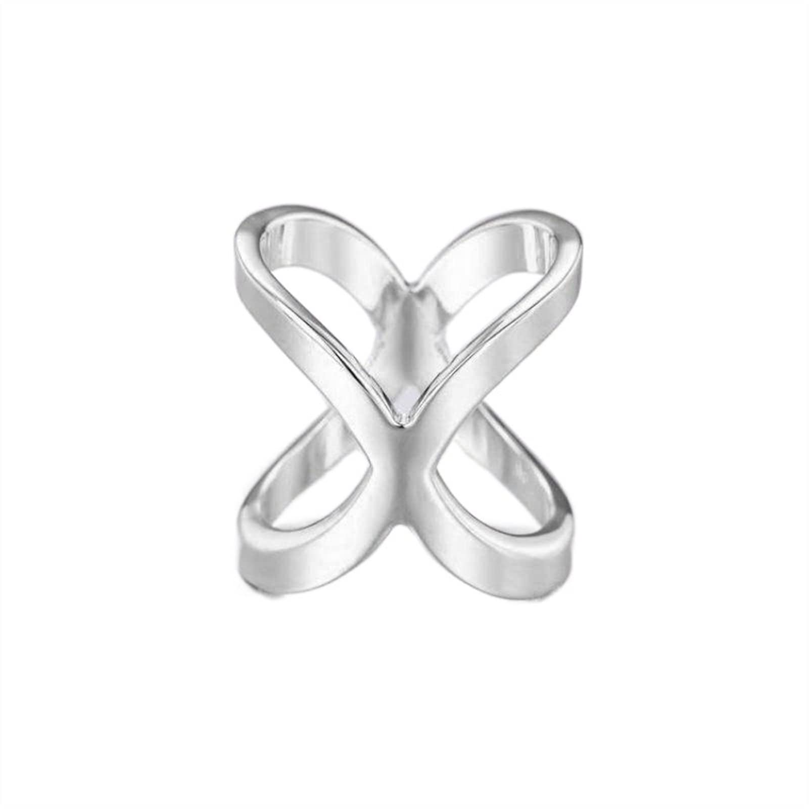 3-Pack Silver X-Shape Hollow Out Scarf Buckle Brooch Pins - Elegant Cross Three-Ring Shawl Clips for Women's Fashion Accessories (Perfect for Dresses, Scarves, Shawls & Cardigans)