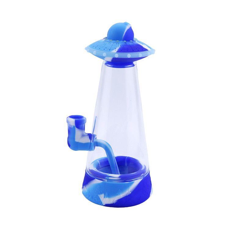 Premium UFO Silicone Glass Space Bong - Portable & Lightweight Water Pipe for Smooth Smoking - Perfect for Travel, Camping, and Home Use