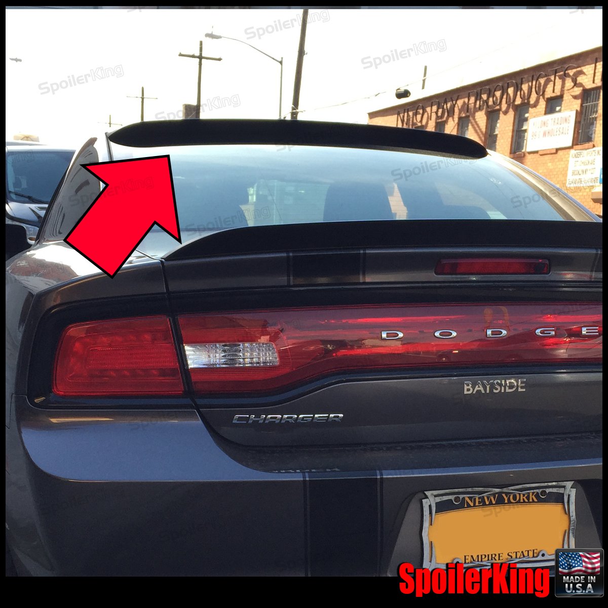 Spoiler King XL Roof Spoiler (380R) - Compatible with Dodge Charger 2011-2014 | Rear Wing for Enhanced Aerodynamics & Sporty Style | Perfect for Car Enthusiasts & Performance Upgrades