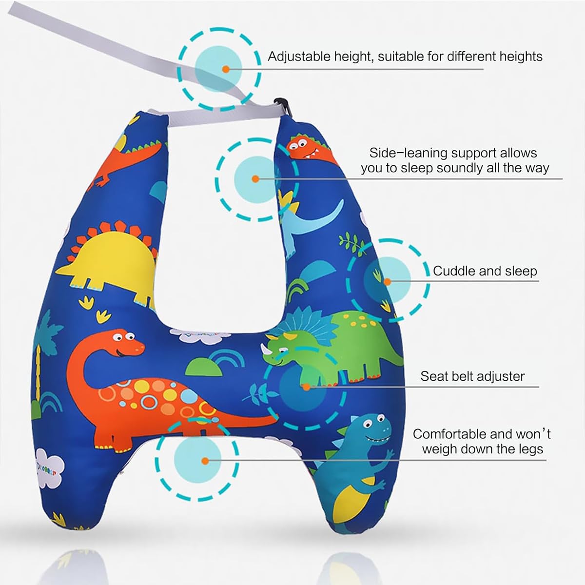 Best Kids Travel Pillow - Comfortable & Soft H-Shaped Neck Support for Toddlers in Car Seats | Perfect for Long Flights, Road Trips & Airplane Naps