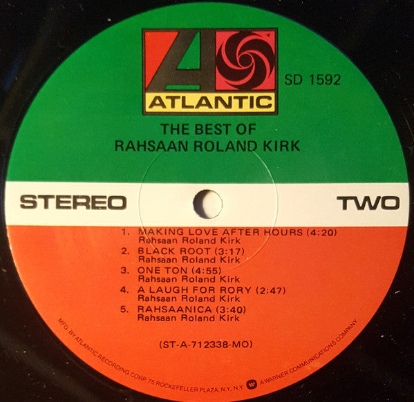 Rahsaan Roland Kirk - The Best Of Rahsaan Roland Kirk LP Vinyl Record (Compilation, Reissue, Mono, VG+ Condition) - Perfect for Jazz Collectors & Vinyl Enthusiasts