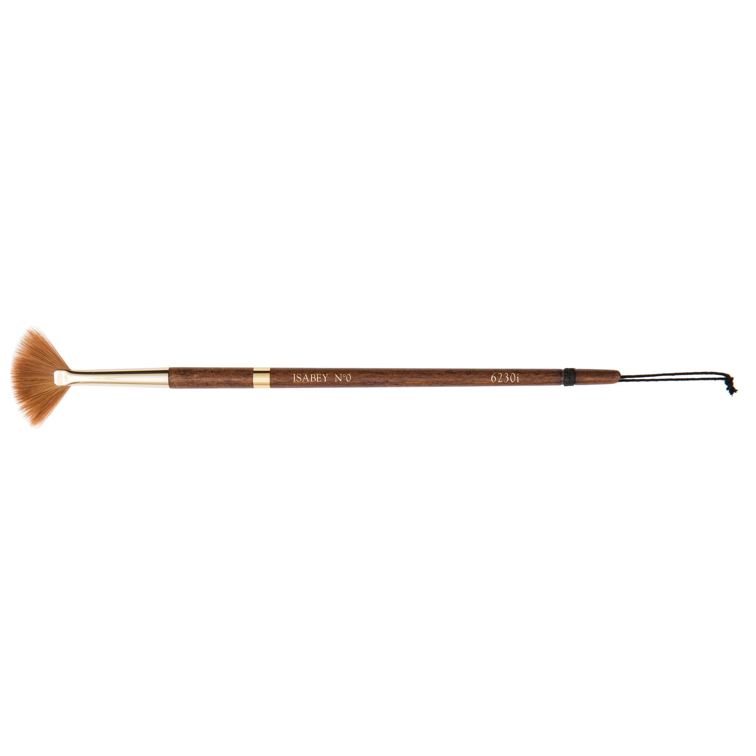 Isabey Vintage Isaqua Makeup Brush - Natural Bristle Fan Brush for Flawless Blending & Highlighting | Perfect for Professional Makeup Artists & Beauty Enthusiasts
