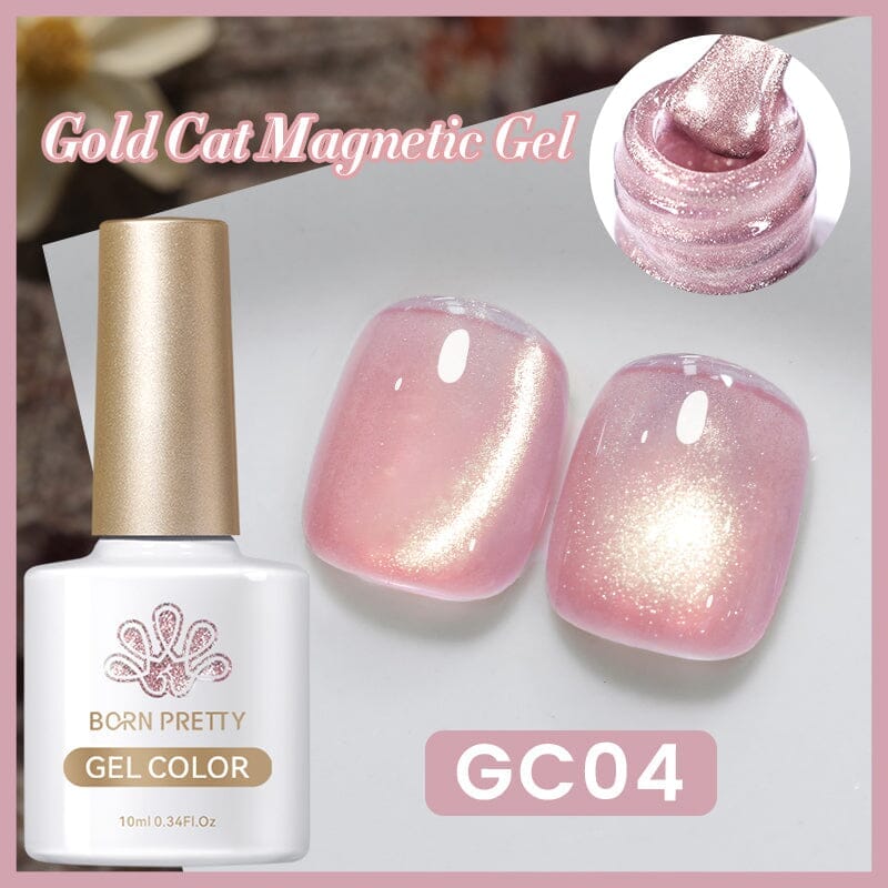 Gold Cat Magnetic Gel Nail Polish - Classic Poetry 10ml | Long Lasting UV LED Nail Art Polish for Salon & Home Manicure | Perfect for Parties, Weddings & Special Occasions