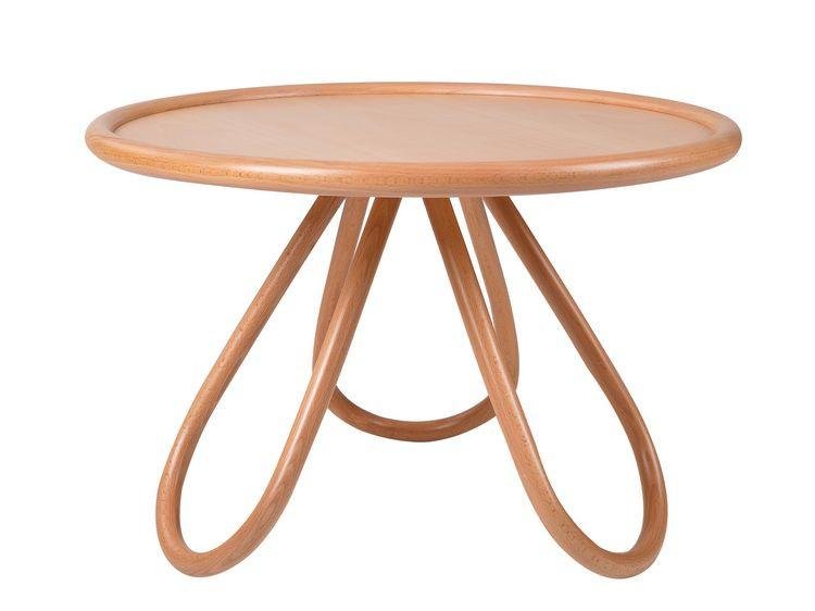 GTV Arch Bentwood Coffee Table with Wood Top - Mid-Century Modern Living Room Furniture for Small Spaces, Home Decor & Office Use