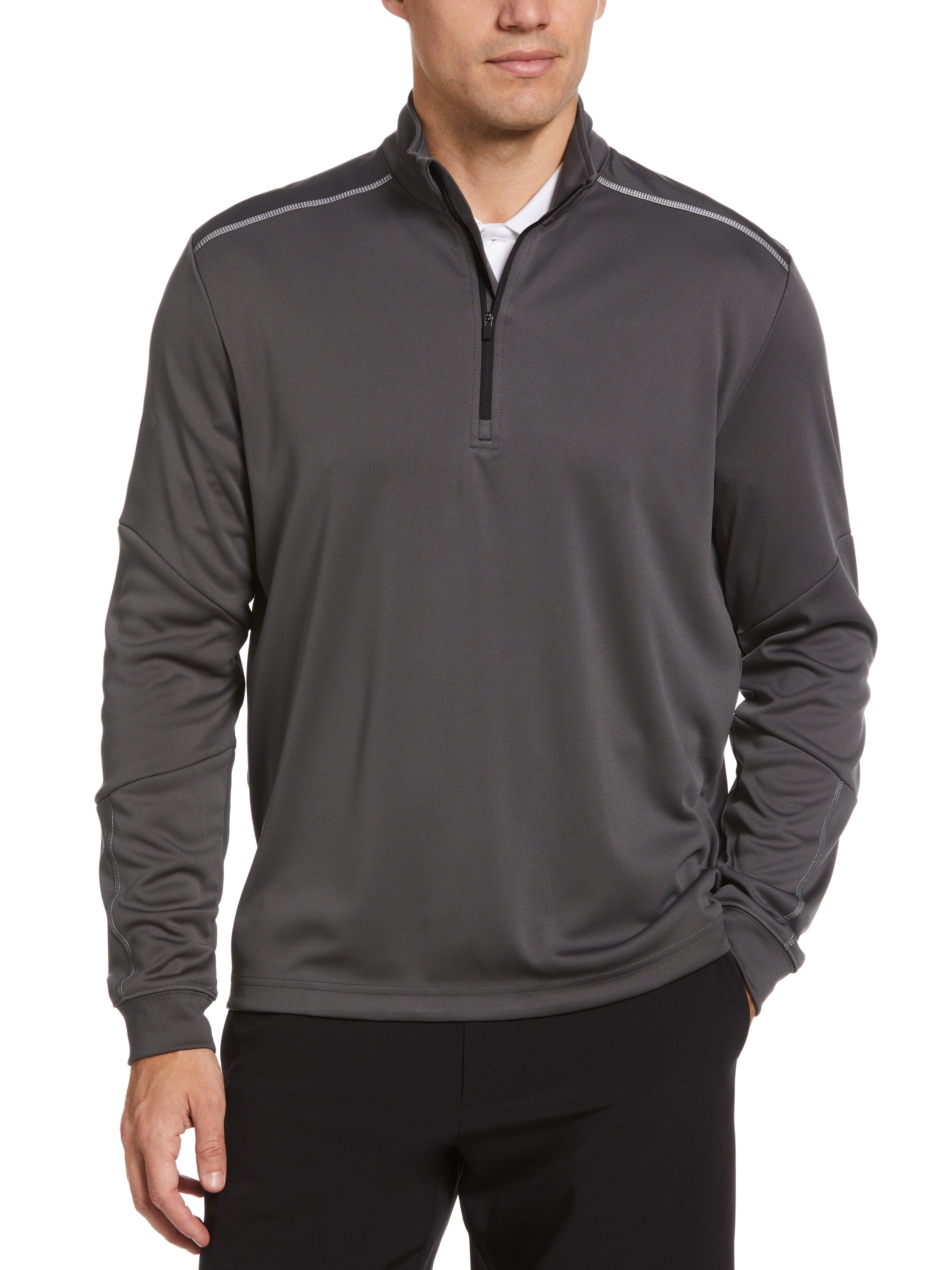 Men's Water Repellent 1/4 Zip Mock Neck Pullover - Lightweight Quick-Dry Outdoor Fleece Jacket for Hiking, Camping & Casual Wear