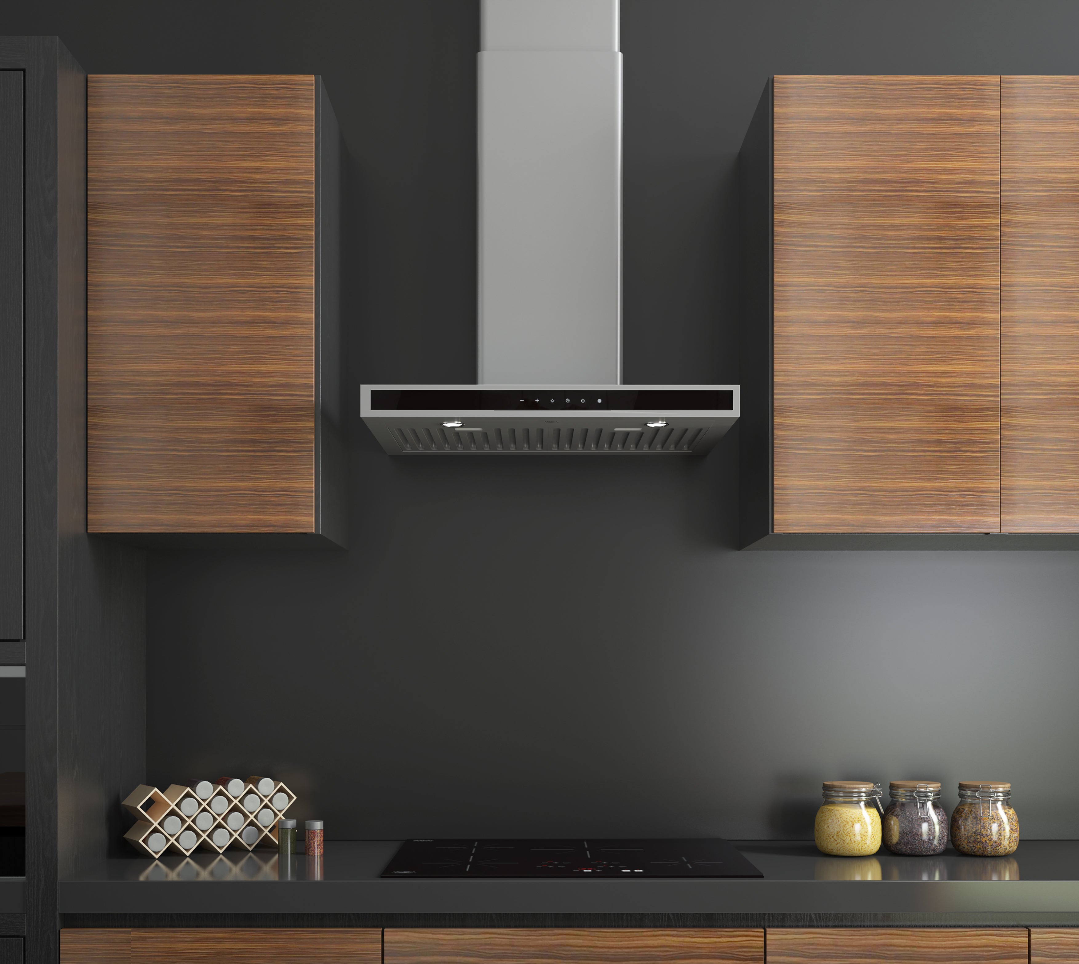 Stainless Steel 30 Inch Wall Mounted Range Hood with Night Light - WRC630 - Perfect for Modern Kitchens & Open Concept Homes