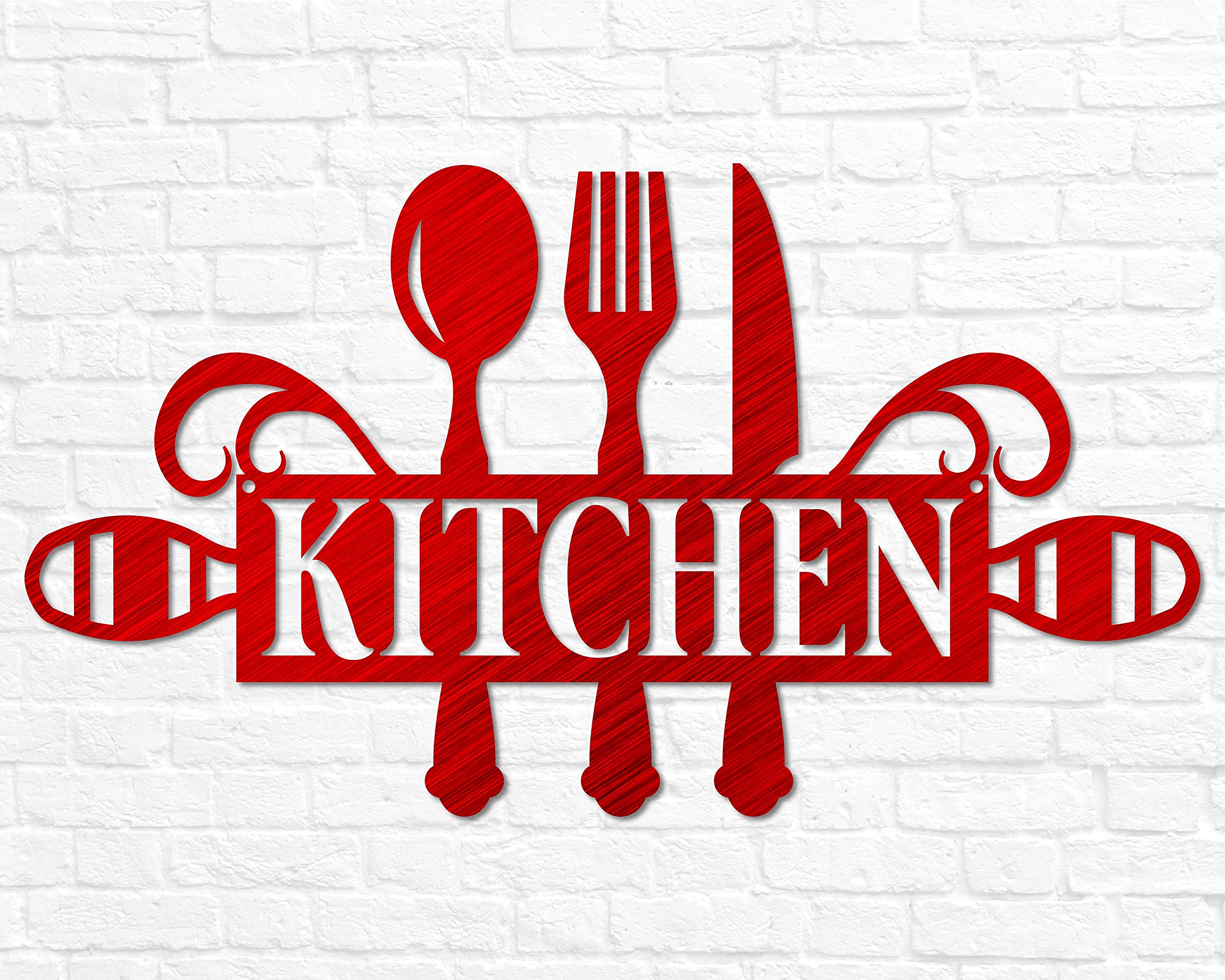 Rustic Metal Kitchen Sign Wall Art - Inspirational Word Decor for Cooking Enthusiasts - Perfect Housewarming Gift & Kitchen Decor for Home, Farmhouse, or Apartment