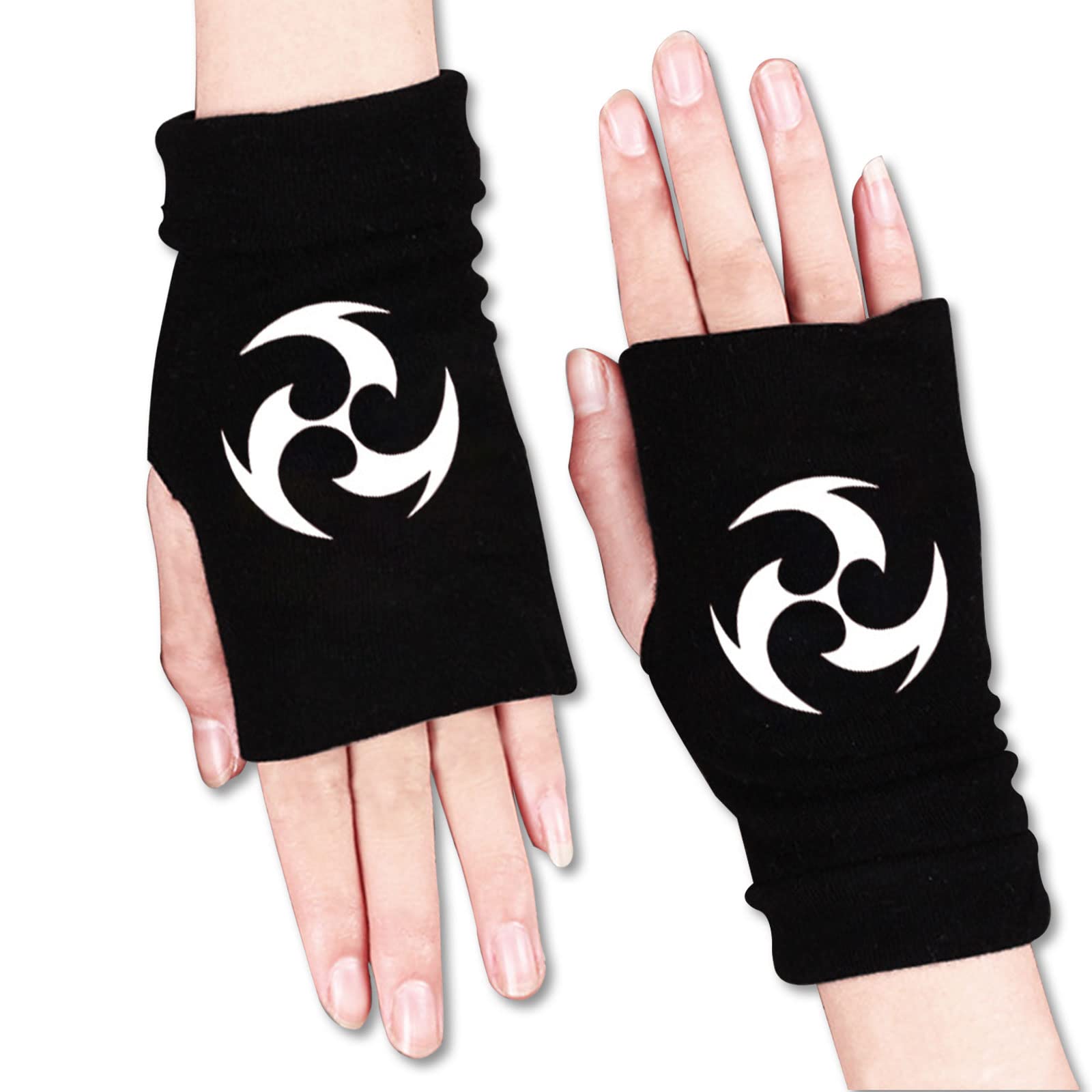 Anime Gloves & Socks Set - Demon Slayer Kimetsu no Yaiba & My Hero Academia Inspired - Cotton Warm Winter Gloves with Stickers - Perfect Gift for Anime Fans - Great for Cosplay, Winter Sports, and Everyday Use