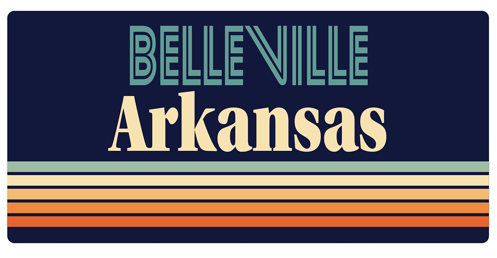 Vintage Belleville Arkansas 5 x 2.5 Inch Retro Fridge Magnet - Collectible Souvenir for Refrigerator, Metal Cabinet & Office Decor - Perfect for Travel Memories & Home Kitchen Accessories