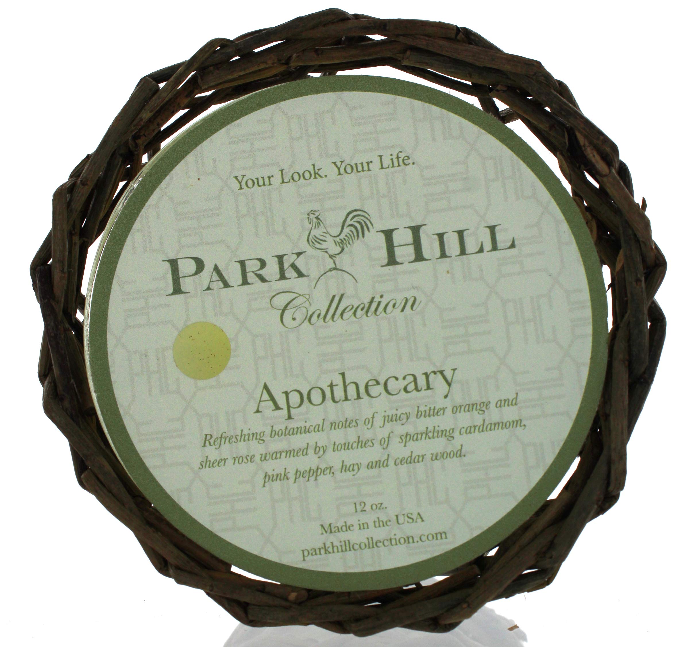 Park Hill Scented Candle - Apothecary Blend with Orange, Rose, Cedar & Hay | Aromatherapy Home Decor for Relaxation, Meditation & Romantic Ambiance