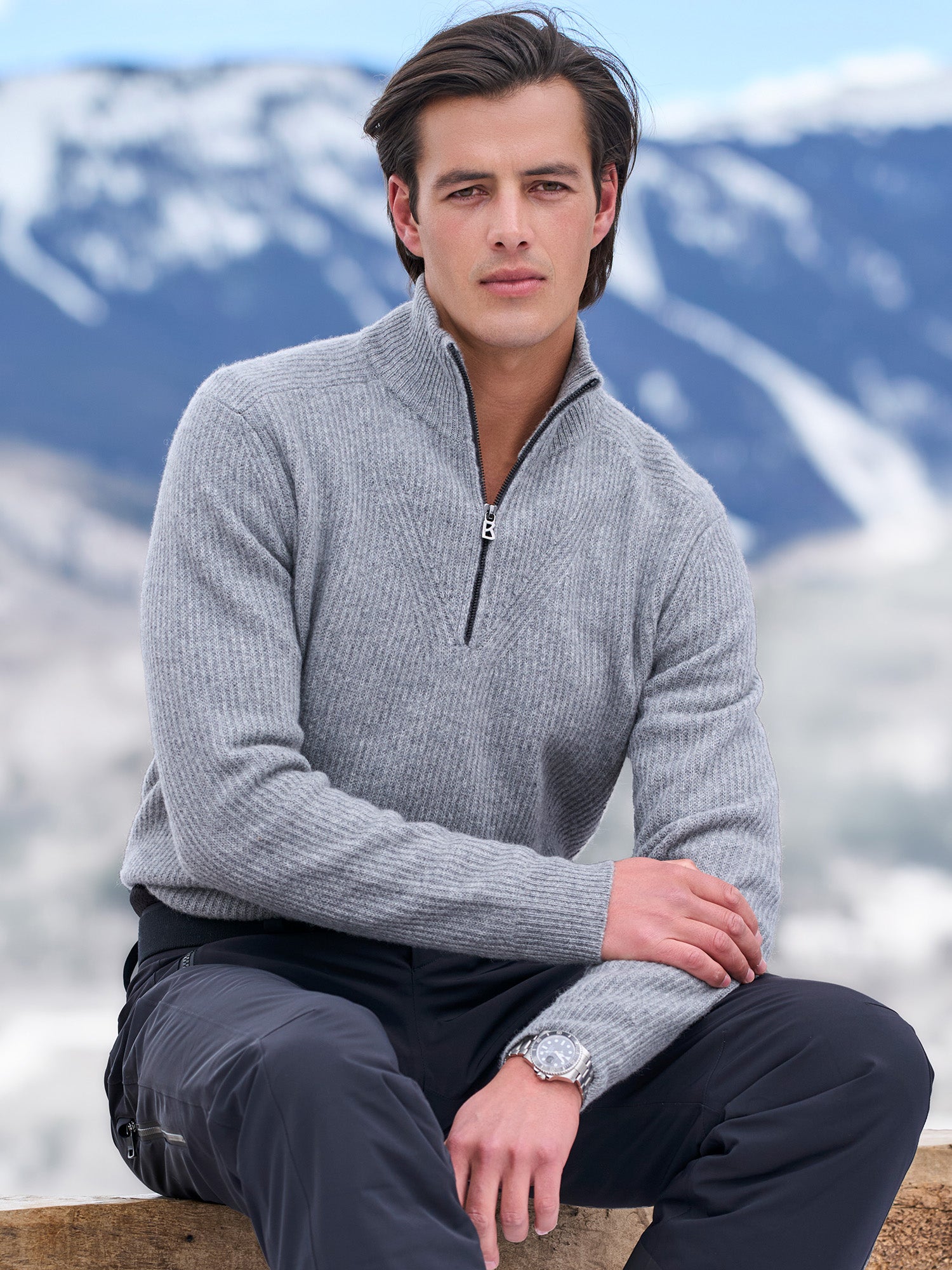Luxury Rook Cashmere Ski Sweater for Men & Women - Soft Warm Winter Pullover - Perfect for Skiing, Snowboarding & Cold Weather Fashion