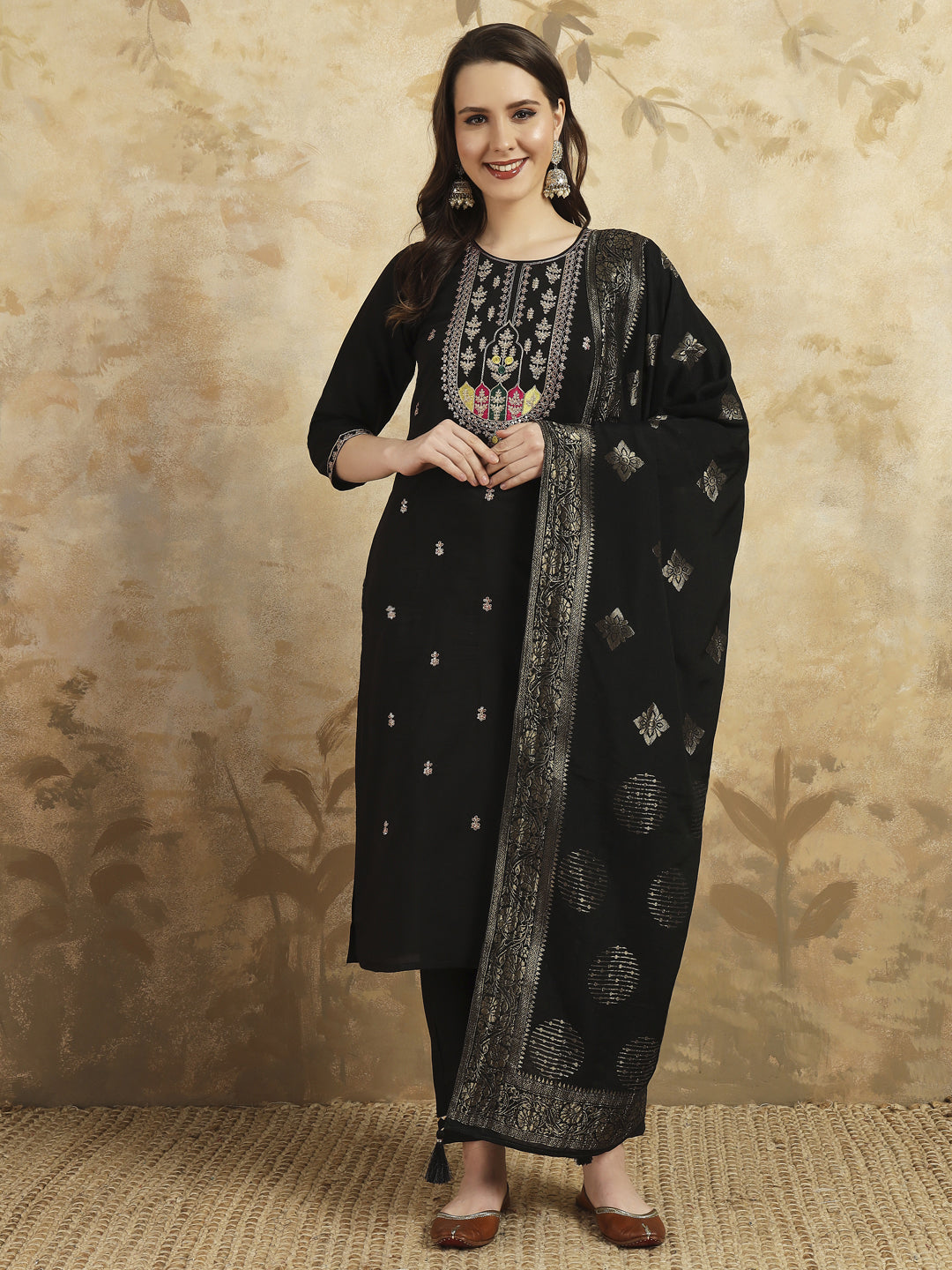 Elegant Black Designer Party Wear Pant Suit with Embroidery Work - Perfect for Weddings, Evening Events & Special Occasions