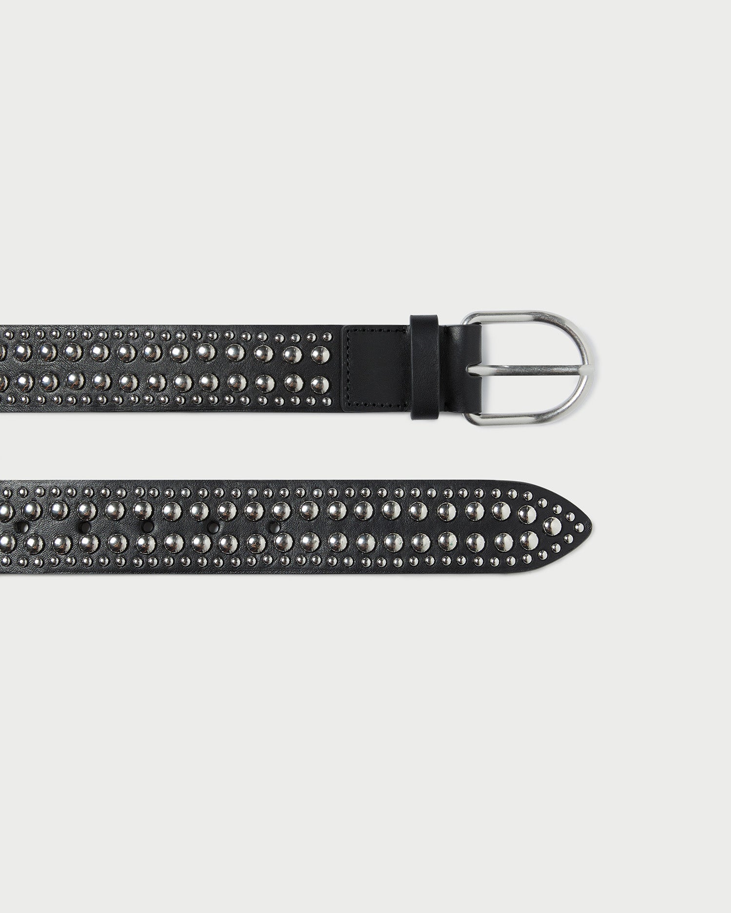 Isaac Black & Silver Studded Belt for Men - Punk Rock Gothic Fashion Accessory - Perfect for Concerts, Parties & Edgy Outfits