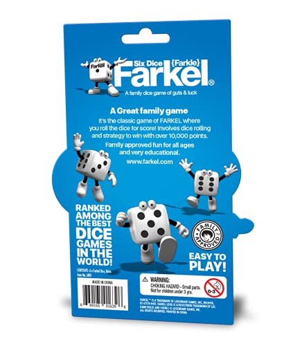 FARKEL Dice Tube - Classic Family Dice Game for Game Nights, 6 Dice & Rules Included, Fun for 2+ Players Ages 8+ | Perfect for Parties, Travel & Family Gatherings