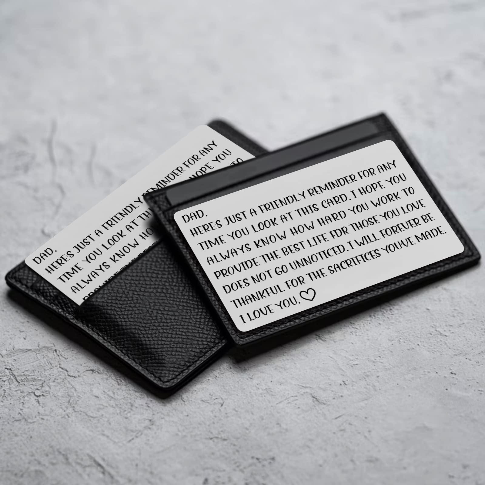 **Personalized Engraved Wallet Card - Custom Gift for Dad, Father's Day, Birthday, Valentine's Day - Perfect for Deployments, Kids Gifts, and Special Occasions**