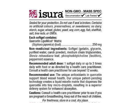 Natural Factors Quercetin LipoMicel Matrix 120 Liquid Softgels | Immune Support & Antioxidant Supplement | Supports Allergy Relief & Cardiovascular Health | For Daily Wellness & Seasonal Support