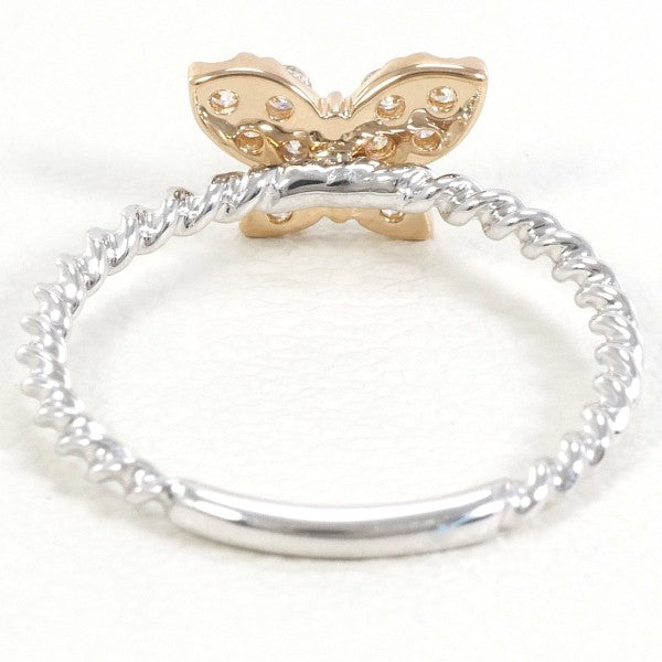 18K White Gold & Pink Gold Diamond Ring for Women - Elegant Engagement, Wedding, Anniversary Jewelry Gift - Perfect for Proposals, Bridal Sets & Special Occasions