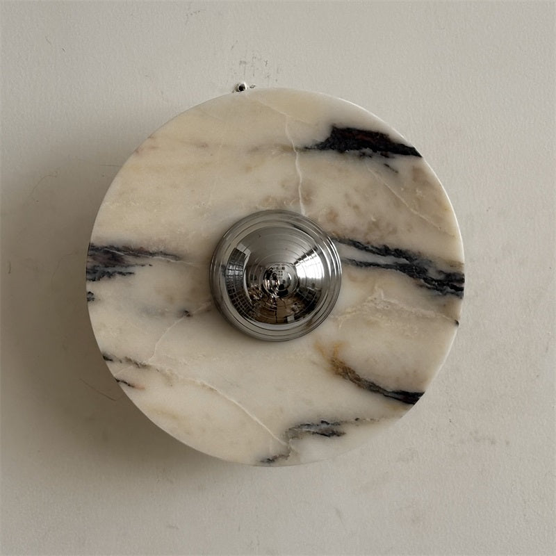 Calacatta Marble Wall Sconce Light - Modern Gold Finish Bathroom Vanity Lighting for Bedroom, Hallway & Living Room Decor