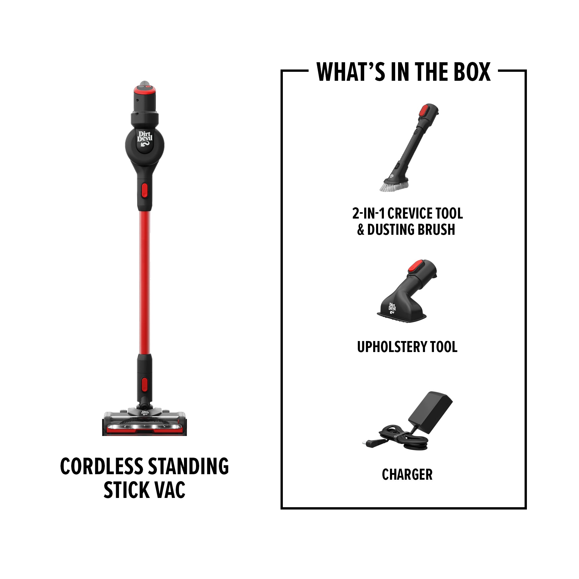 Lightweight Cordless Stick Vacuum Cleaner - Powerful Suction for Hardwood Floors & Carpets - Perfect for Pet Hair, Stairs & Quick Cleanups