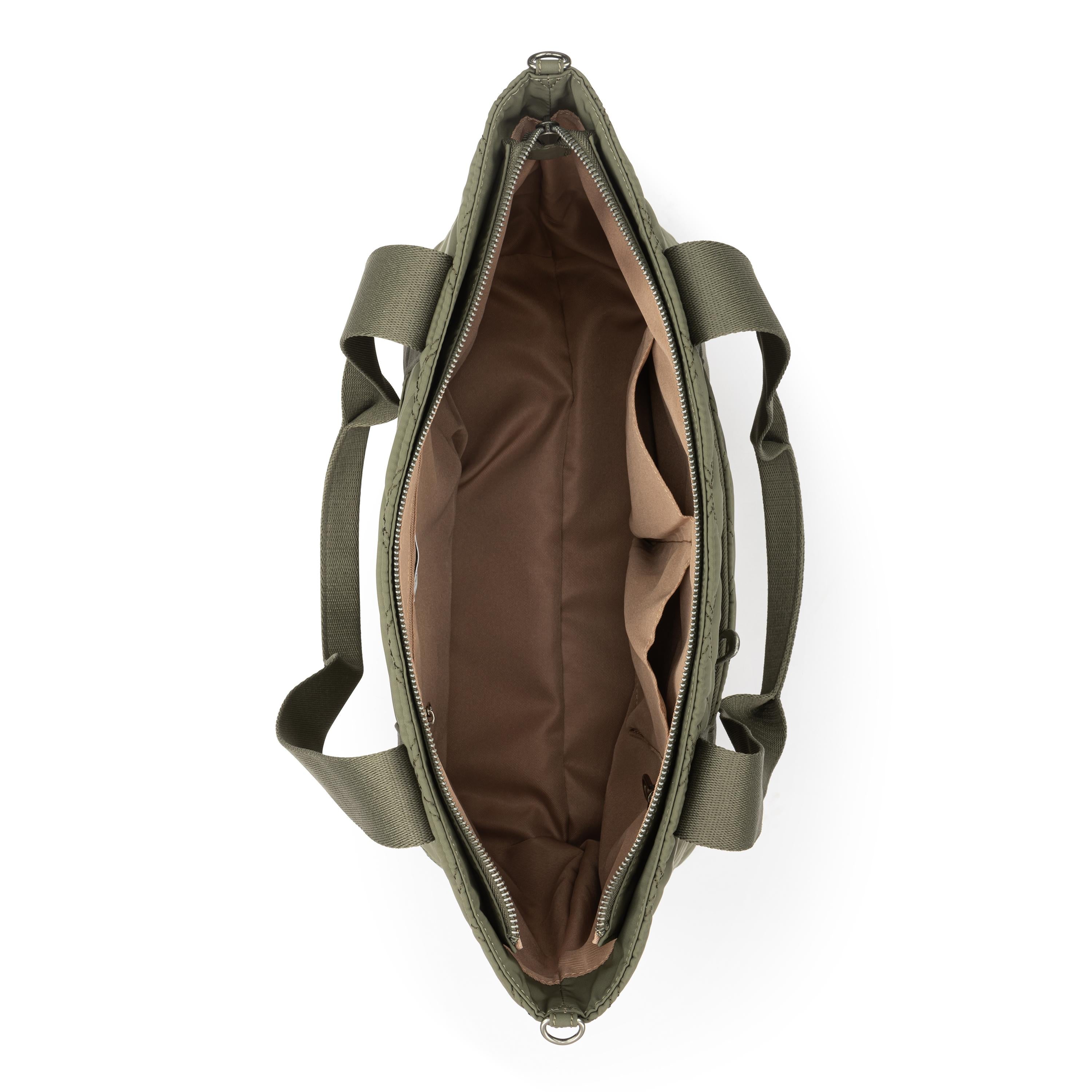 Arlo Large EcoTwill Tote Bag - Olive Diamond Quilted Design for Women, Durable & Stylish - Perfect for Work, Travel, and Everyday Use