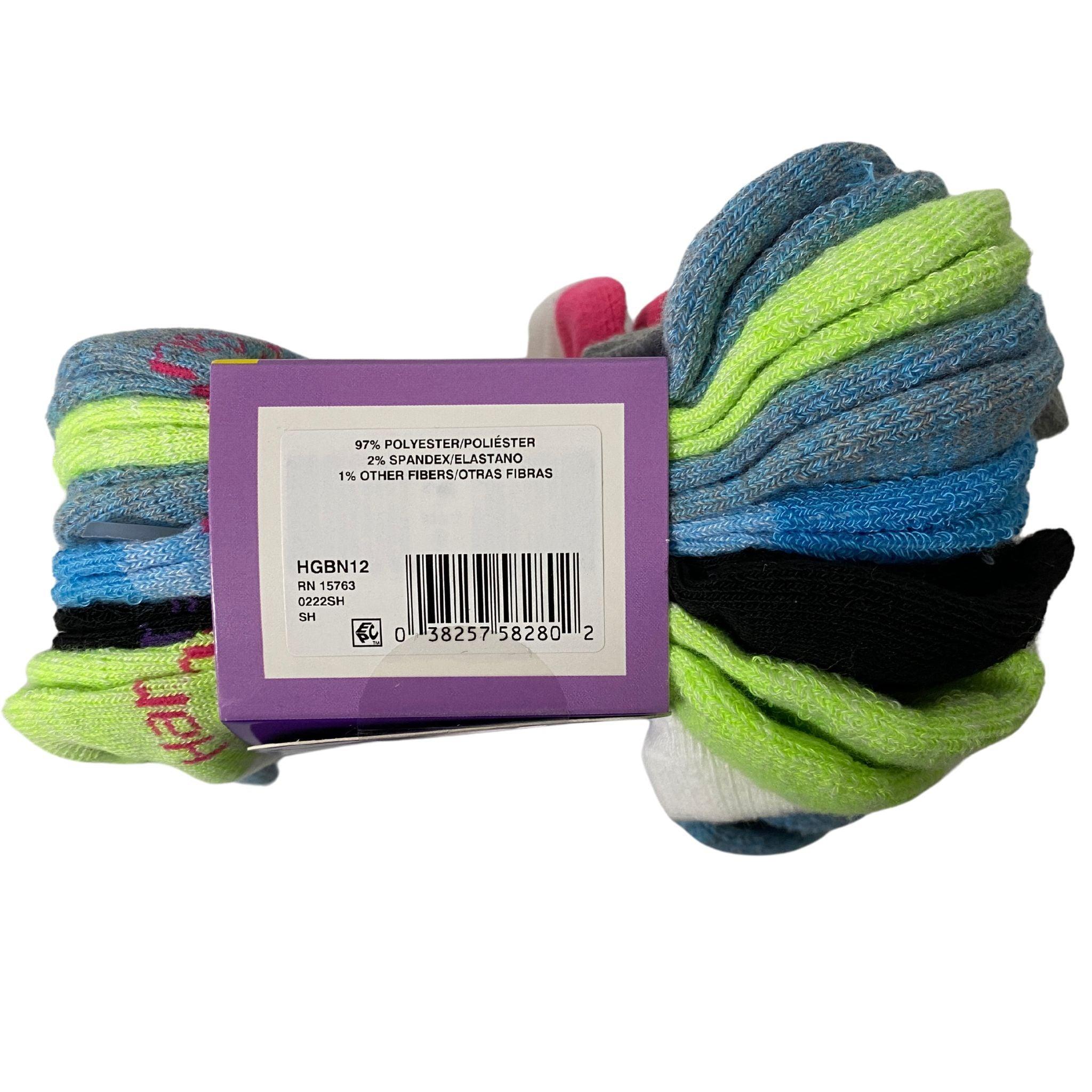 Hanes Girls' Cotton Socks 12-Pair Pack (24 Packs/Case) - Soft & Comfortable School & Everyday Wear for Kids