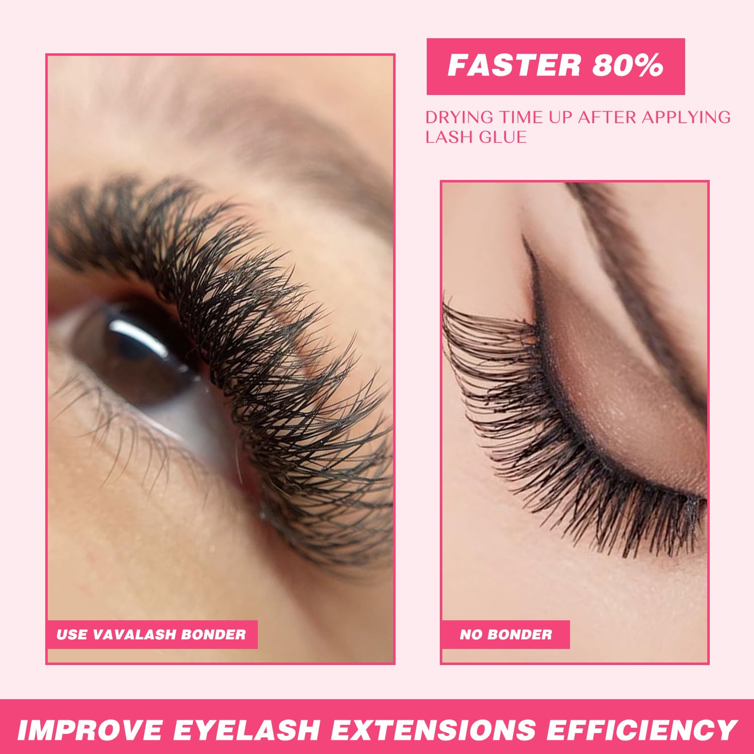 VAVALASH Professional Eyelash Extension Bonder & Glue Accelerator - 15ml Waterproof & Oil-Proof Formula for Longer Lash Retention & Faster Drying | Perfect for Salon Professionals & DIY Lash Extensions at Home
