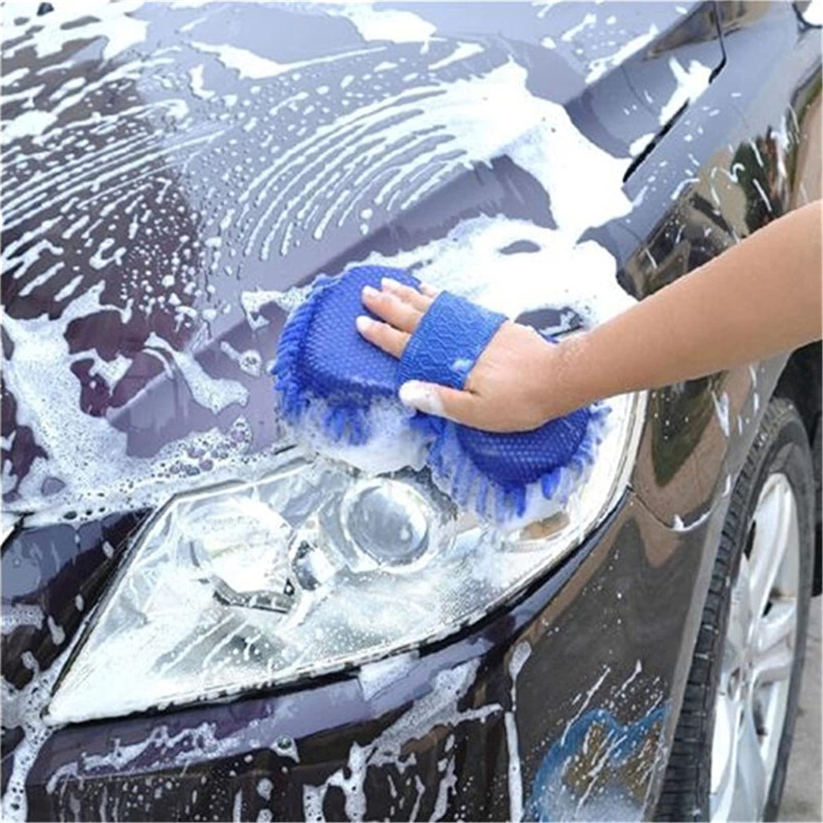 Premium Microfiber Car Wash Sponge - Super Absorbent Scratch-Free Chenille Mitt for Auto Detailing, Washing & Waxing (Perfect for Cars, Trucks & SUVs)