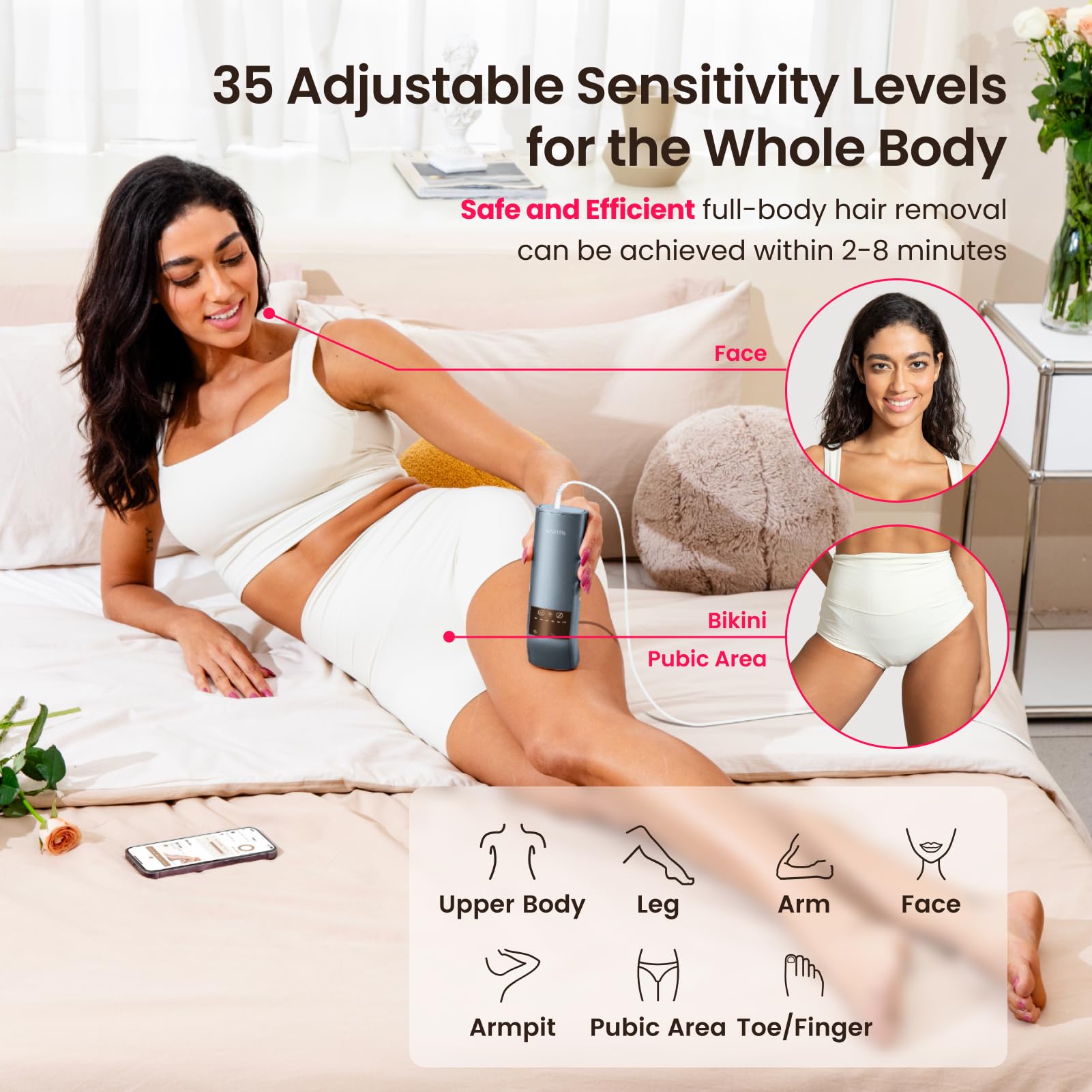 TRIPLE-Pulse IPL Laser Hair Removal Device for Women & Men - Comfort Sapphire 37°F Ice-Cooling Technology, Permanent At-Home Hair Removal - Trinity iGlow 10 (Navy Blue) | Perfect for Legs, Arms, Bikini Line & Facial Hair Removal