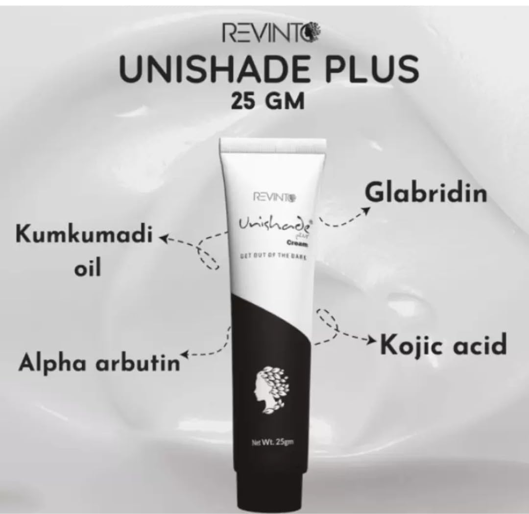 REVINTO UNISHADE PLUS CREAM 25gm - Kumkumadi Tailam Anti-Aging Face Cream for Fine Lines, Hyperpigmentation & Dark Circles - Perfect for Daily Skincare Routine & Nighttime Repair