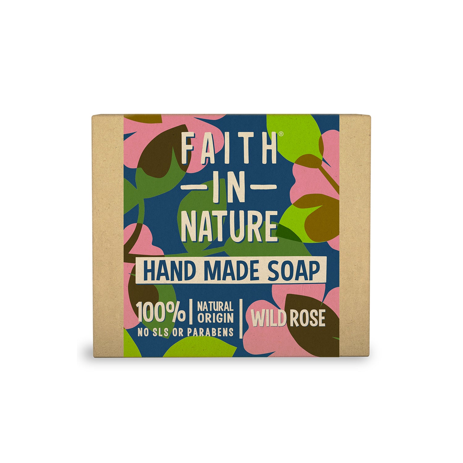Faith in Nature Wild Rose Boxed Soap 100g - Organic, Vegan & Cruelty-Free Handmade Soap for Sensitive Skin - Perfect for Daily Cleansing, Gifts & Eco-Friendly Bathroom Essentials