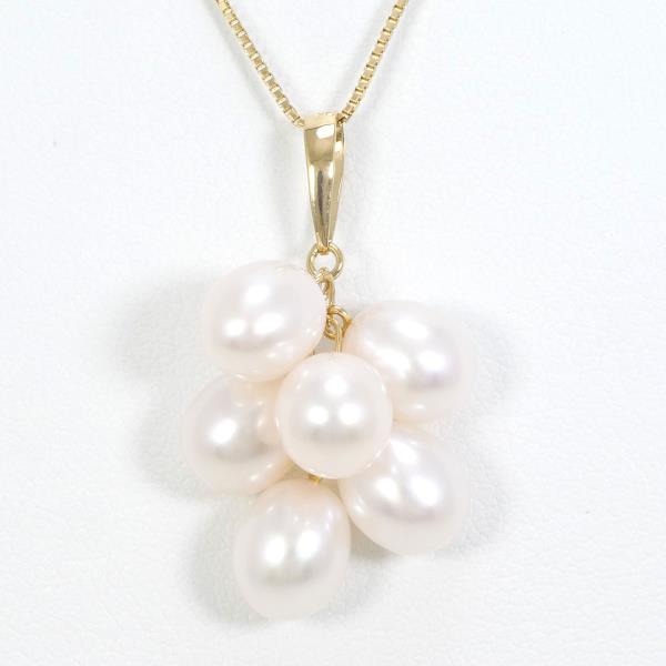 18K Yellow Gold Pearl Necklace for Women - Elegant Bridal Jewelry, Wedding Gift & Special Occasion Accessory - Perfect for Anniversaries, Prom & Evening Events