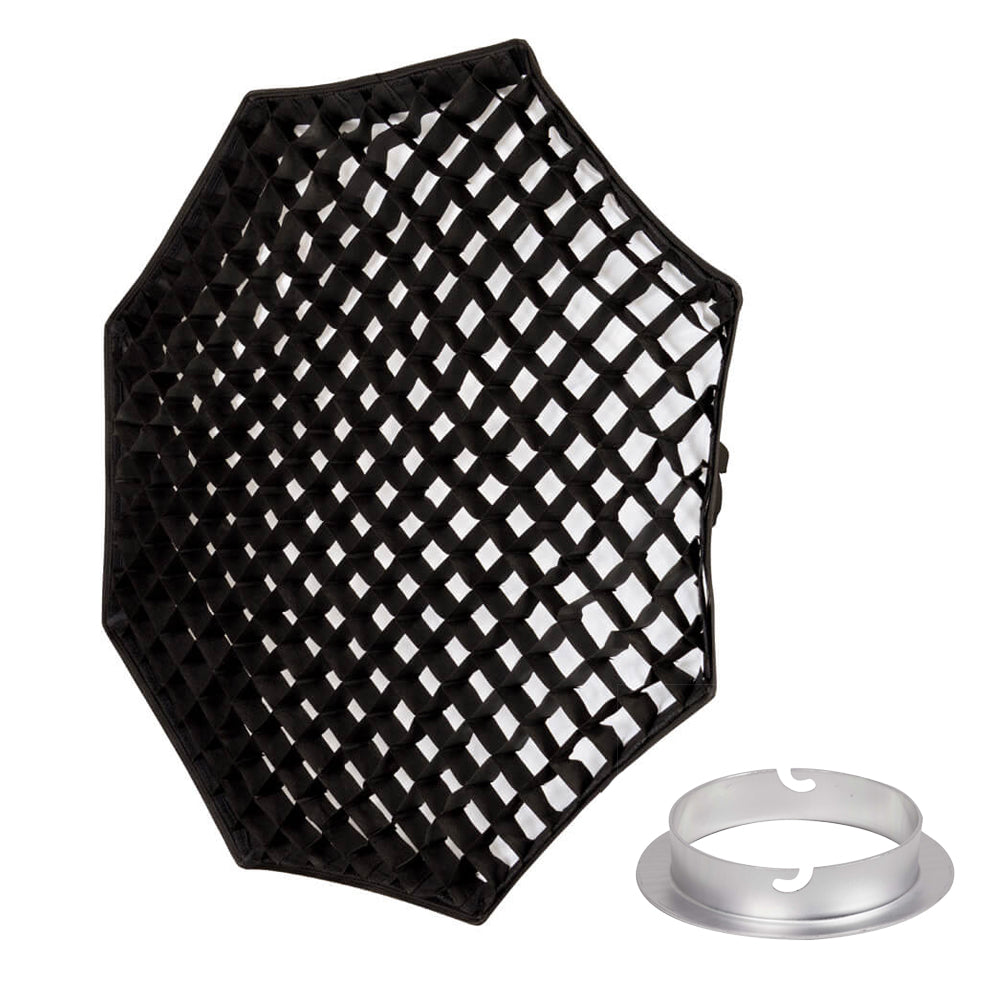 4ft Octagonal Softbox with 5cm Grid - Professional Photography Lighting Diffuser for Studio Portraits, Product Shoots & YouTube Videos