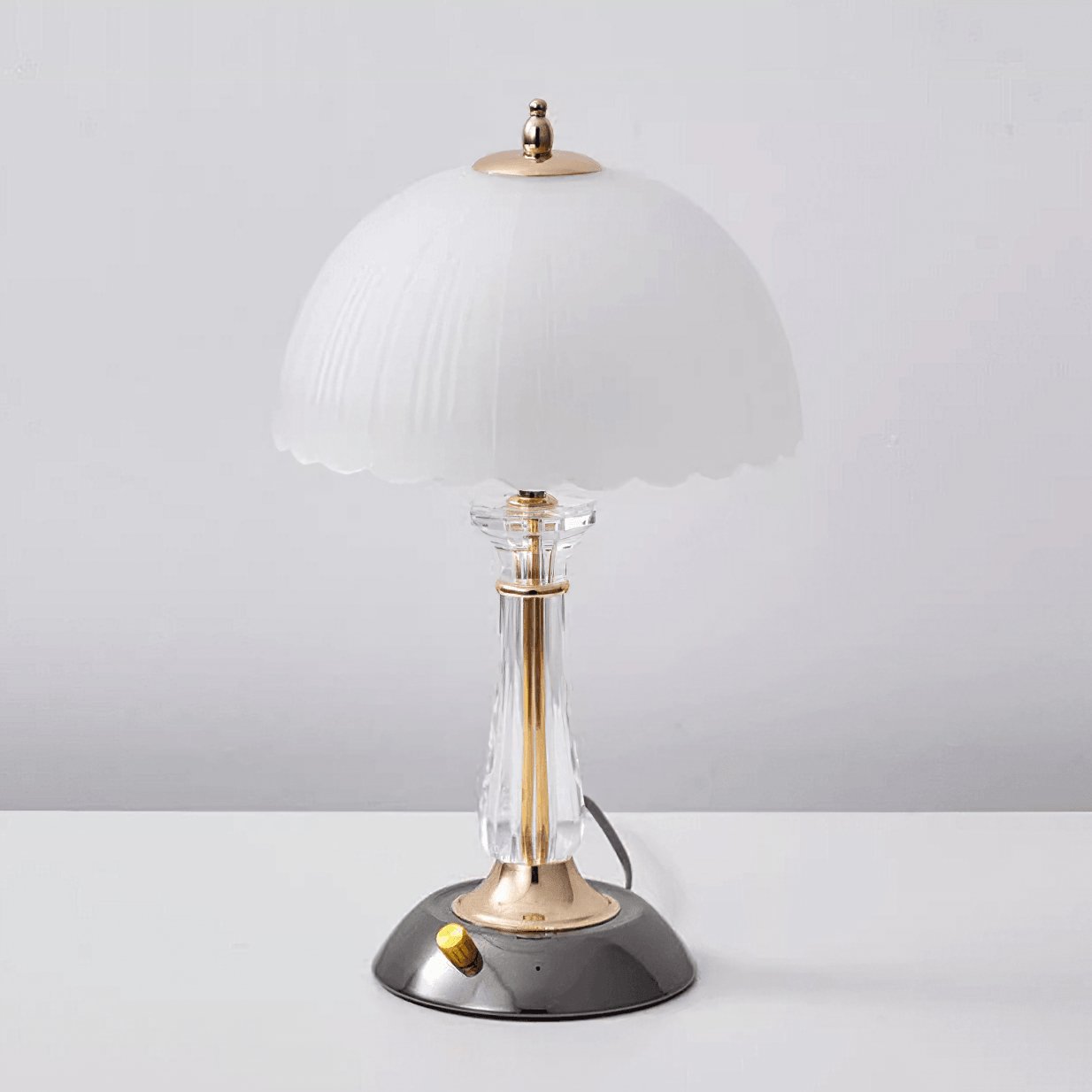 Modern Dome Glass Table Lamp - Elegant Home & Office Lighting for Living Room, Bedroom, or Study Desk