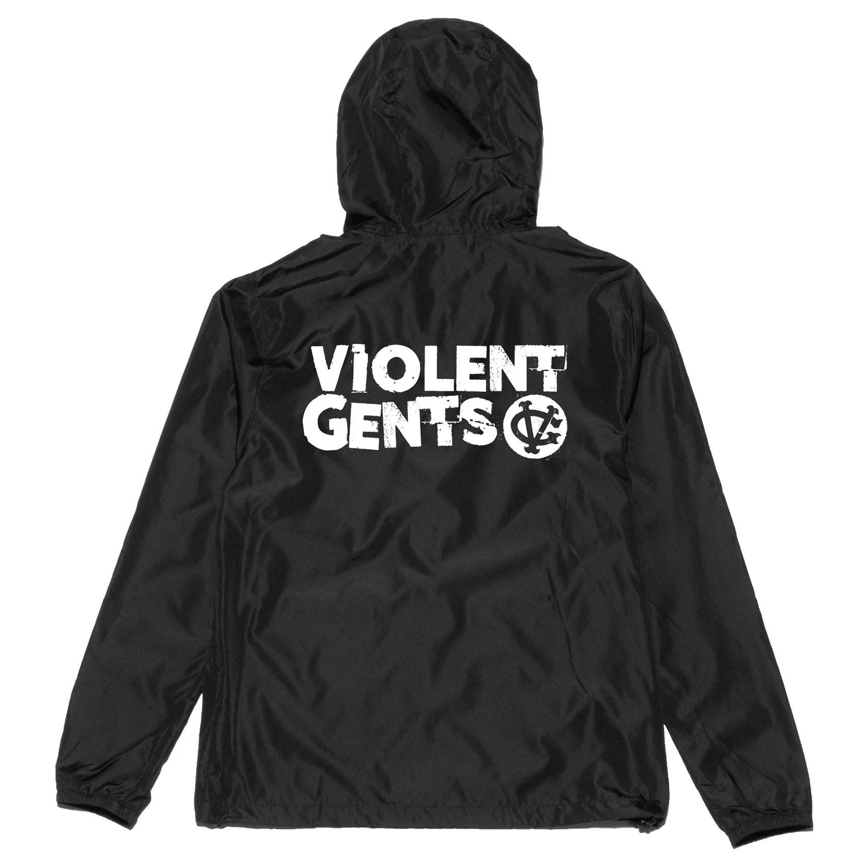 Violent Gentlemen Youth Windbreaker Jacket with Crest - Lightweight Waterproof Outdoor Jacket for Boys & Girls - Perfect for Hiking, Running & Casual Wear