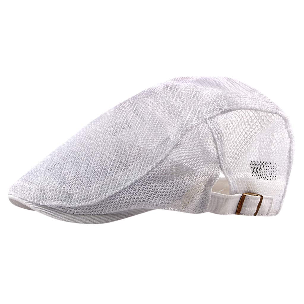 Breathable Adjustable Newsboy Summer Beret Cap - Lightweight Mesh Cabbie Hat for Men & Women - Perfect for Outdoor Activities, Beach, Travel & Rain Protection