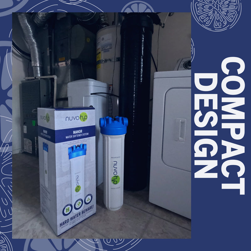 NuvoH2O Home Water Softener System - Salt-Free Water Softening Solution for Hard Water | Perfect for Showers, Laundry & Appliances