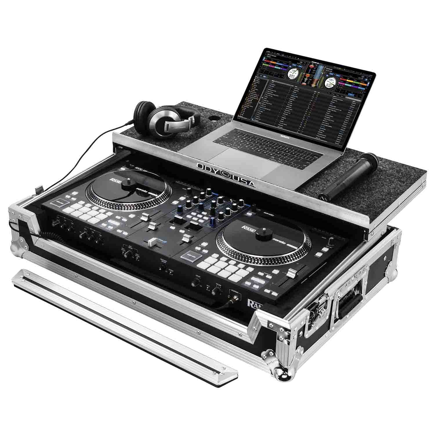 Odyssey FZGSRANEONEW Rane One Flight Case with Patented Glide Platform - DJ Turntable Protective Cover for Professional DJs & Live Performances