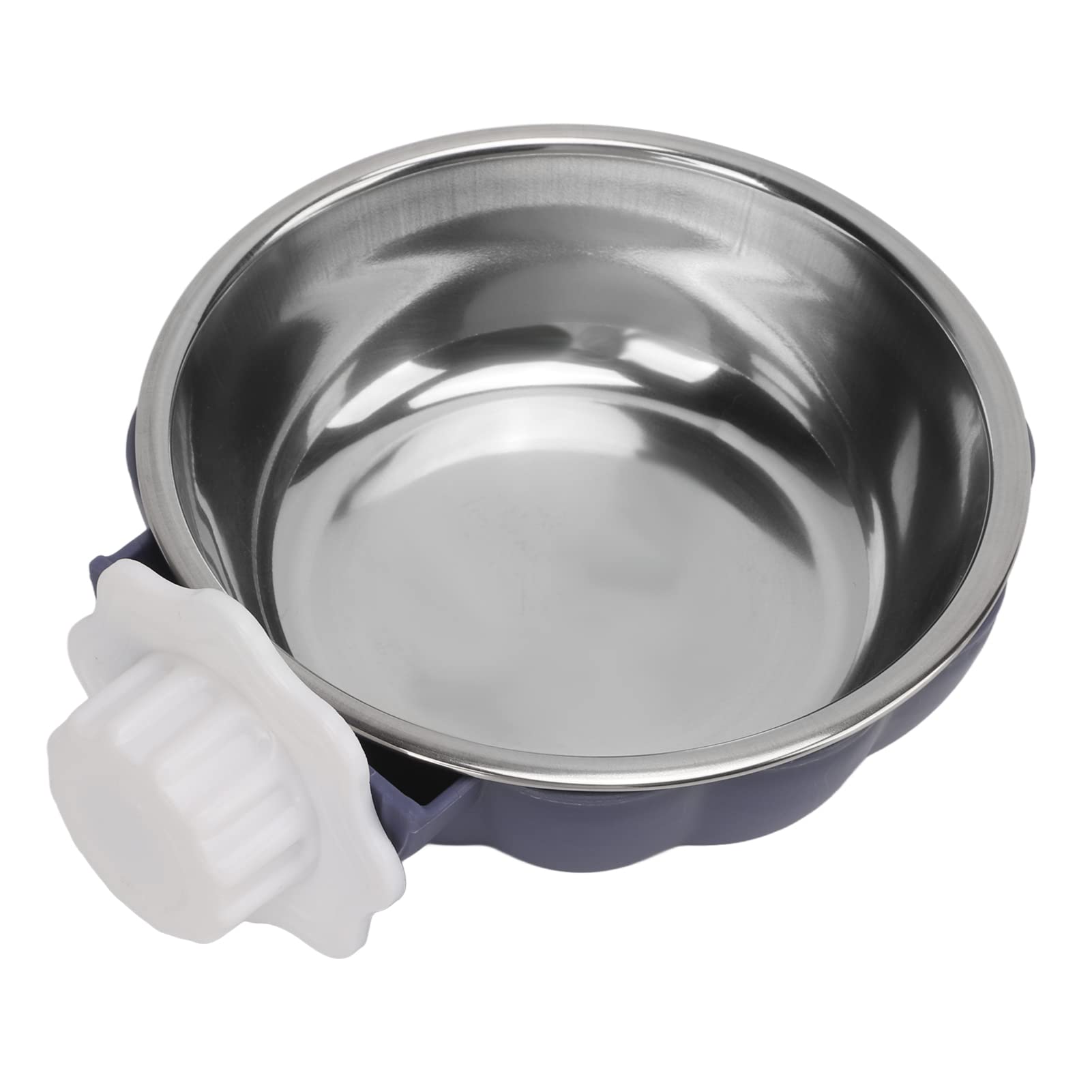 Stainless Steel Detachable Hanging Dog Bowl - Pumpkin Shape Pet Feeder for Dogs, Cats, Birds & Guinea Pigs - Durable & Easy to Clean - Perfect for Travel, Camping & Outdoor Use (Blue)