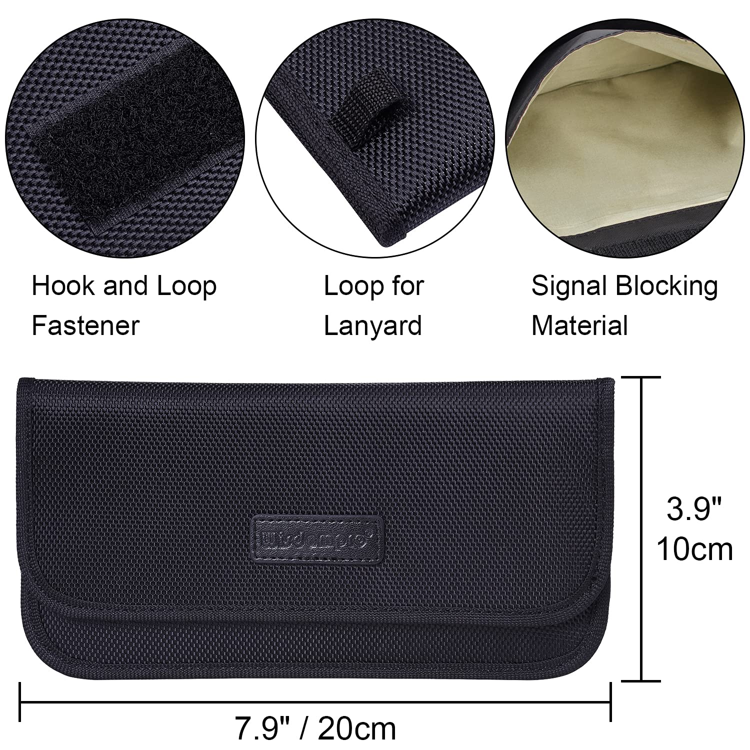 Wisdompro 2 Pack Faraday Bag for Phone & Keys - RFID Signal Blocking Pouch, Anti-Tracking Case for Privacy Protection (Black) | Perfect for Travel, Security, and Anti-Spying Use