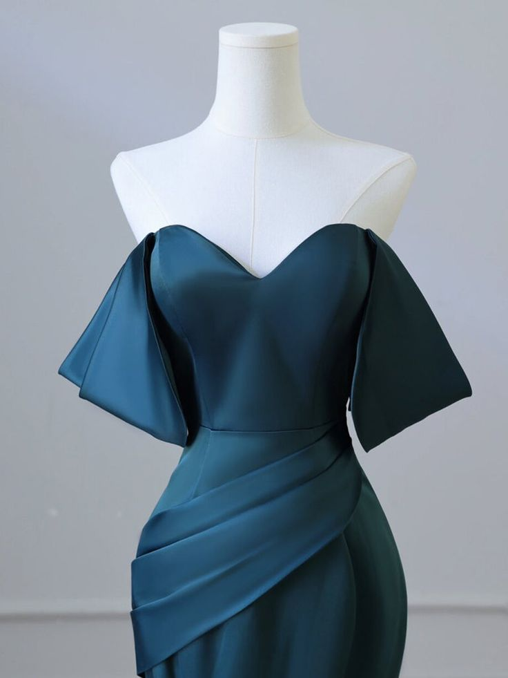 Elegant Off Shoulder Satin Long Prom Dress - Mermaid Formal Gown for Evening Party J4285 | Perfect for Homecoming, Prom Night, Wedding Guest & Special Occasions