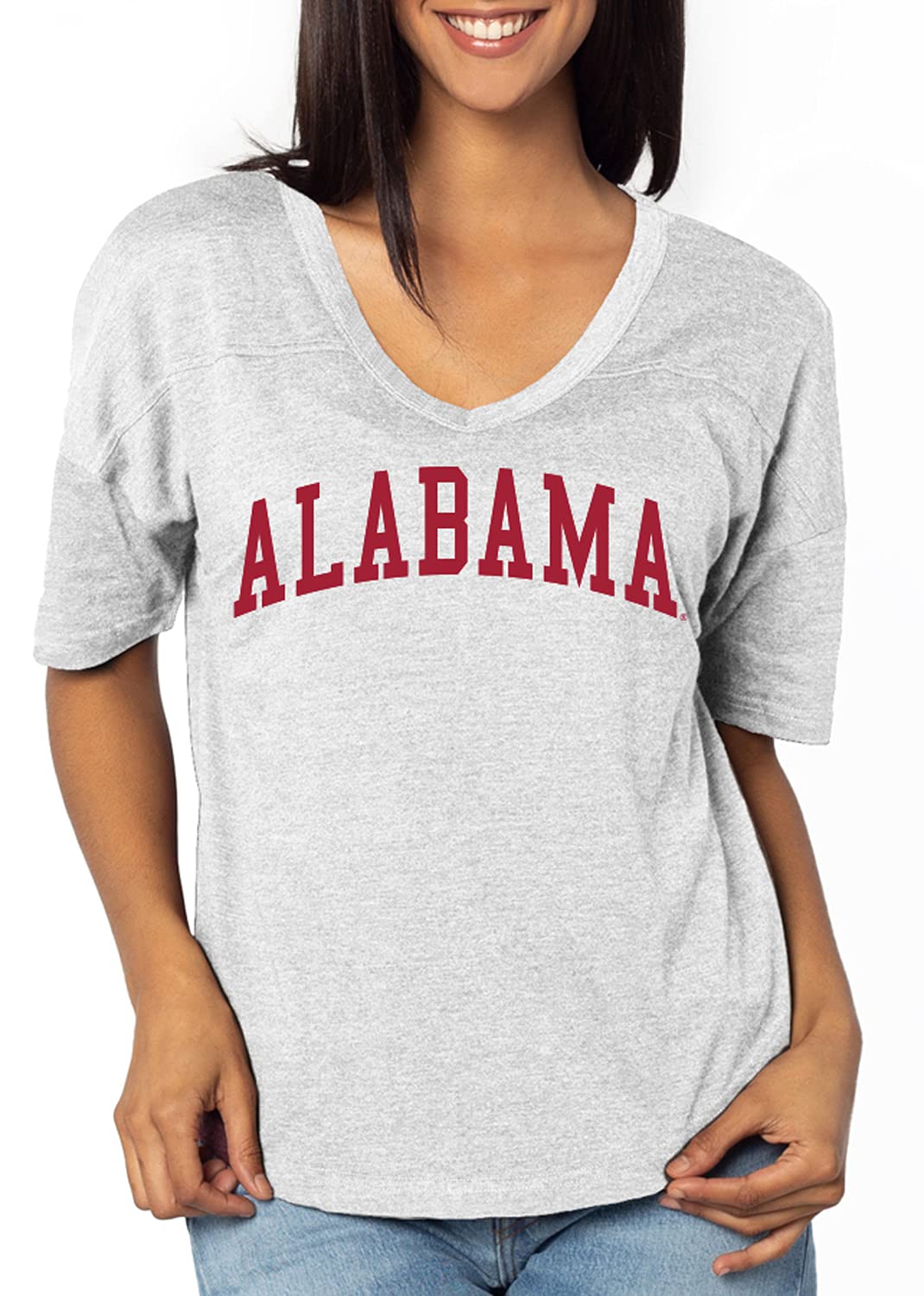 UG Apparel Women's V-Happy Jersey - Soft Comfortable V-Neck T-Shirt for Casual Wear, Gym & Everyday Outfits | Perfect for Workouts, Running, Yoga & Lounge