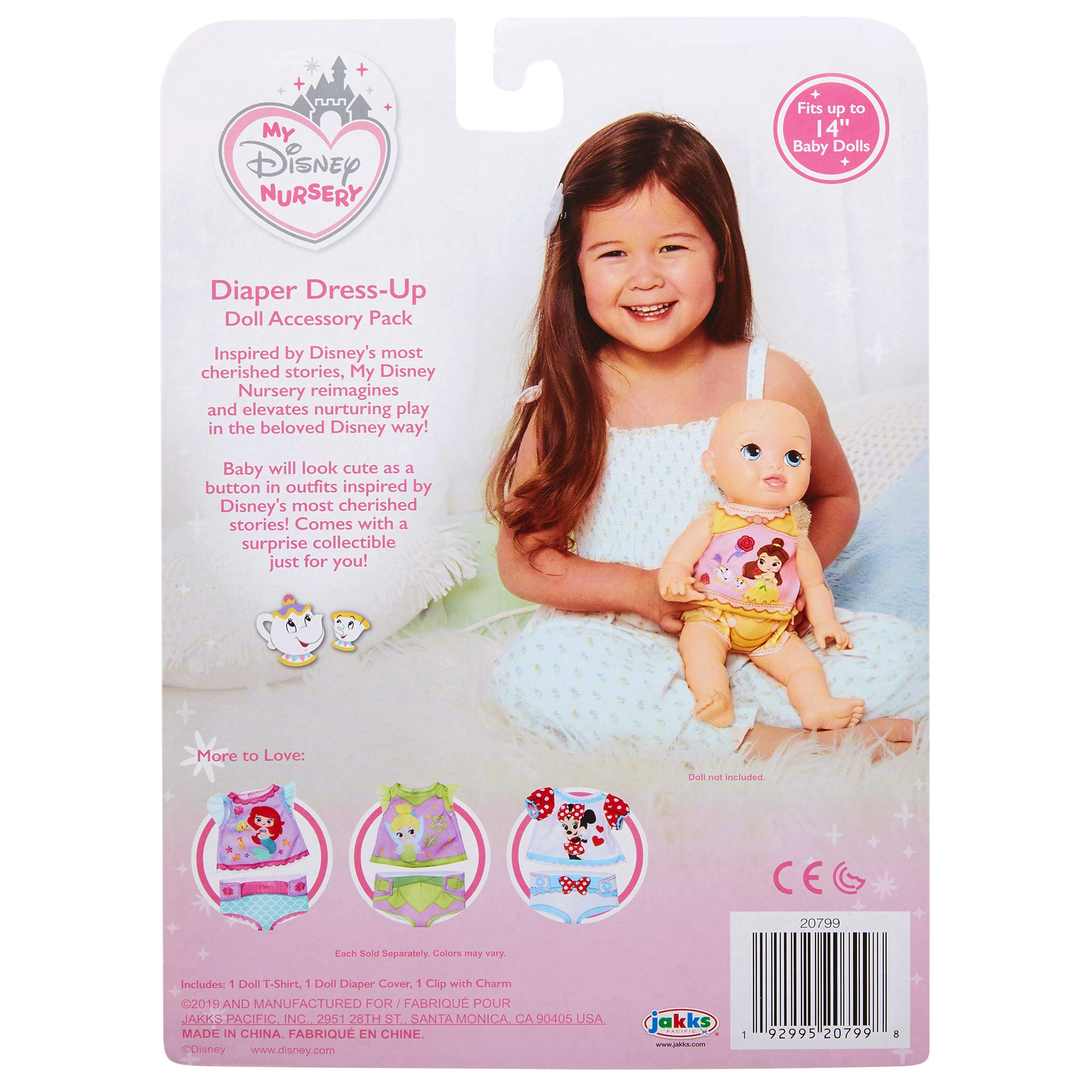 Disney Princess Belle Diaper Accessory Pack for Baby Girls - Nursery Essentials with Bib, Headband & More - Perfect for Disney Themed Baby Showers & Nursery Decor