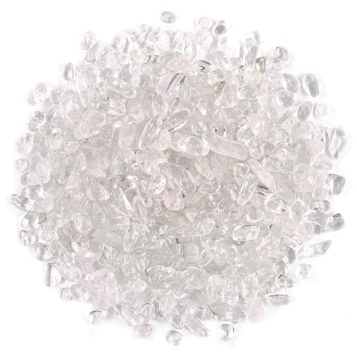 Natural White Clear Quartz Crystal Stones (1 Lb/460g) - Irregular Aquarium Pebbles, Decorative Rocks & Gravel for Turtle Tanks, Terrariums, Flowerpots & Vase Fillers - Perfect for Home Decor, Zen Gardens & DIY Crafts