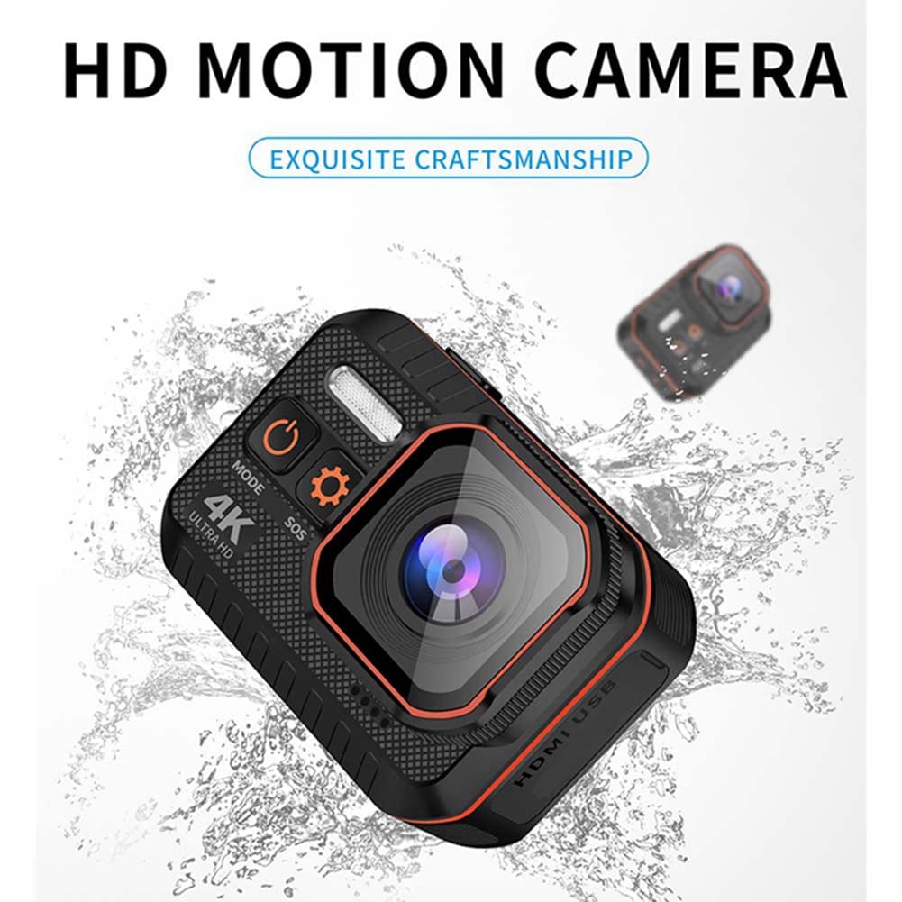 Yheonver Waterproof Sports Action Camera - 1080P HD Helmet Camera for Cycling, Motorcycling, Skiing & Outdoor Adventures - Black Drive Recorder with Motion Detection